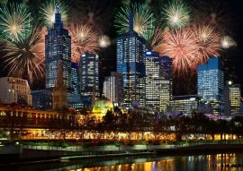 Lais Puzzle - Feuerwerk über der Stadt Melbourne, Australien - 500 & 1.000 Teile
