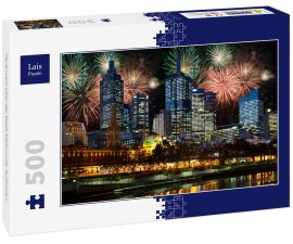 Lais Puzzle - Feuerwerk über der Stadt Melbourne, Australien - 500 Teile