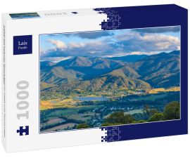 Lais Puzzle - Luftaufnahme von Mount Beauty Stadt und Teichanlage. Kiewa-Tal, Victoria, Australien - 1.000 Teile
