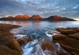 Lais Puzzle - Sonnenuntergang über The Hazards, Freycinet National Park, Coles Bay, Tasmanien, Australien - 500 & 1.000 Teile