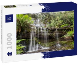 Lais Puzzle - Russell Falls liegt in Tasmanien, Australien. Er befindet sich in einem üppigen, grünen Regenwald.  - 1.000 Teile