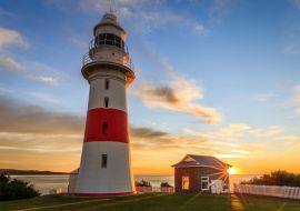 Lais Puzzle - Low Head Leuchtturm, Tasmanien bei Sonnenuntergang mit sunstar, Australien - 500 & 1.000 Teile