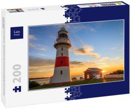 Lais Puzzle - Low Head Leuchtturm, Tasmanien bei Sonnenuntergang mit sunstar, Australien - 200 Teile
