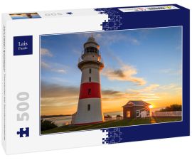 Lais Puzzle - Low Head Leuchtturm, Tasmanien bei Sonnenuntergang mit sunstar, Australien - 500 Teile