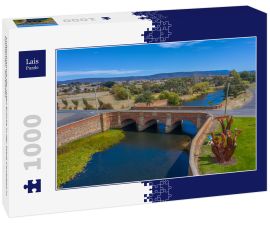 Lais Puzzle - Luftaufnahme der roten Brücke in der Stadt Campbell in Tasmanien, Australien - 1.000 Teile
