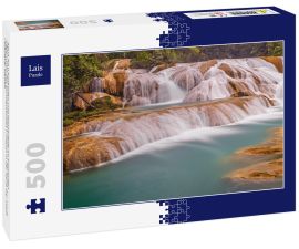 Lais Puzzle - Agua Azul Kaskaden und Wasserfälle im tropischen Regenwald des Bundesstaates Chiapas in der Nähe der Stadt Palenque, Mexiko - 500 Teile