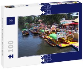 Lais Puzzle - Boote von Xochimilco, Mexiko-Stadt - 100 Teile