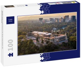 Lais Puzzle - Mexiko-Stadt, Luftaufnahme der Burg Chapultepec bei Sonnenuntergang - 100 Teile