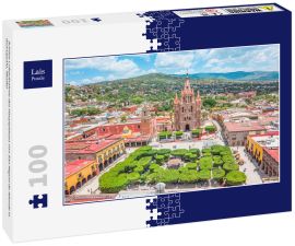 Lais Puzzle - Schöne Luftaufnahme des Hauptplatzes von San Miguel de Allende in Guanajuato, Mexiko - 100 Teile