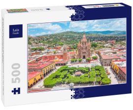 Lais Puzzle - Schöne Luftaufnahme des Hauptplatzes von San Miguel de Allende in Guanajuato, Mexiko - 500 Teile