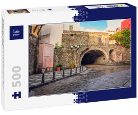 Lais Puzzle - Straßen der historischen Innenstadt von Guanajuato, Stadttunnel und bunte Häuser im Kolonialstil einer mexikanischen Stadt - 500 Teile