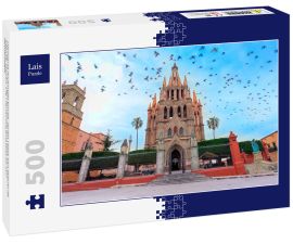 Lais Puzzle - Parroquia Archangel Kirche Jardin Plaza San Miguel de Allende, Mexiko. Die Pfarrkirche entstand im XVI. Jahrhundert. - 500 Teile