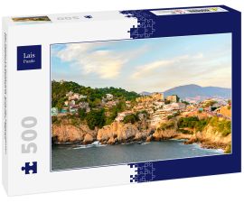 Lais Puzzle - Der Felsen La Quebrada, eine der bekanntesten Touristenattraktionen in Acapulco, Mexiko - 500 Teile