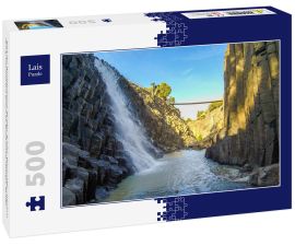 Lais Puzzle - Park der Basaltprismen, Mexiko. Schöne Wasserfälle zwischen den geometrischen Felsen im Bundesstaat Hidalgo, Mexiko - 500 Teile