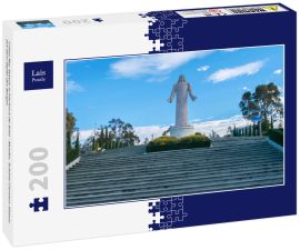 Lais Puzzle - Cristo Rey Statue in Pachuca de Soto - Mexiko. Schöne Christus-Statue auf dem Gipfel des Berges - 200 Teile