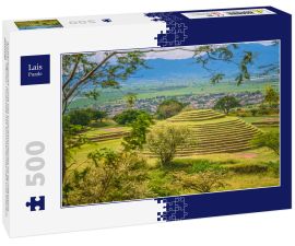Lais Puzzle - Archäologische Zone von Guachimontones im Bundesstaat Jalisco, Mexiko. Pyramide mit Sommerlandschaft und blauem Himmel - 500 Teile