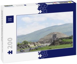 Lais Puzzle - Pyramide des Mondes, piramide de la luna, und Allee der Toten, Calzada de los muertos, in Teotihuacan, Mexiko - 200 Teile