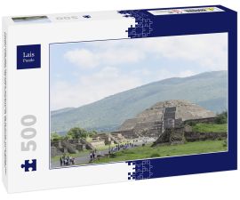Lais Puzzle - Pyramide des Mondes, piramide de la luna, und Allee der Toten, Calzada de los muertos, in Teotihuacan, Mexiko - 500 Teile
