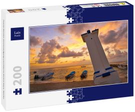 Lais Puzzle - Puerto Morelos Sonnenaufgang Leuchtturm Riviera Maya, Mexiko - 200 Teile