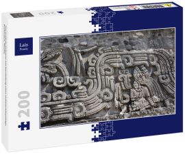 Lais Puzzle - Flachreliefschnitzerei mit Darstellung eines Indianerhäuptlings, Xochicalco, Mexiko - 200 Teile