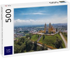 Lais Puzzle - Schöne Luftaufnahme von Puebla Mexiko und seine Kirche, Mexiko - 500 Teile
