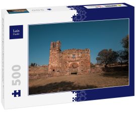 Lais Puzzle - Alte Kirche im Helm eines Bauernhofs in Amealco, Queretaro, Mexiko bereits in Ruinen und mit dem Abendlicht - 500 Teile