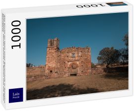 Lais Puzzle - Alte Kirche im Helm eines Bauernhofs in Amealco, Queretaro, Mexiko bereits in Ruinen und mit dem Abendlicht - 1.000 Teile