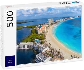 Lais Puzzle - Cancun mit Lagune und Strand, México - 500 Teile
