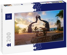 Lais Puzzle - Parque Fundadores bei Sonnenaufgang an der Playa del Carmen in Mexiko - 200 Teile
