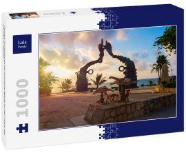 Lais Puzzle - Parque Fundadores bei Sonnenaufgang an der Playa del Carmen in Mexiko - 1.000 Teile