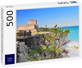 Lais Puzzle - Tulum, die Stätte einer von Mauern umgebenen präkolumbianischen Maya-Stadt, die als wichtiger Hafen für Coba diente, im mexikanischen Bundesstaat Quintana Roo - 500 Teile