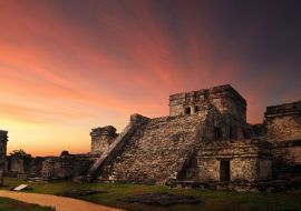 Lais Puzzle - Castillo-Festung bei Sonnenuntergang in der alten Maya-Stadt Tulum, Mexiko - 500 & 1.000 Teile