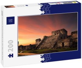 Lais Puzzle - Castillo-Festung bei Sonnenuntergang in der alten Maya-Stadt Tulum, Mexiko - 200 Teile