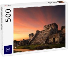 Lais Puzzle - Castillo-Festung bei Sonnenuntergang in der alten Maya-Stadt Tulum, Mexiko - 500 Teile