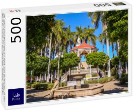 Lais Puzzle - Pavillon und Brunnen im Park von El Fuerte, in der Stadt El Fuerte im Bundesstaat Sinaloa, Mexiko - 500 Teile