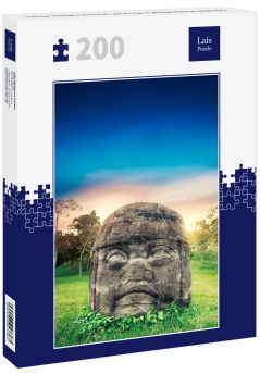 Lais Puzzle - Olmeken-Kolossalkopf in der Stadt La Venta, Tabasco, Mexiko - 200 Teile