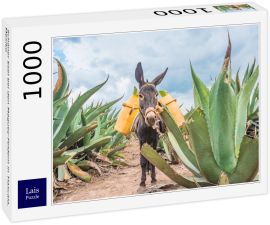 Lais Puzzle - Schöner Esel bei den Maguey-Feldern in Tlaxcala, Mexiko - 1.000 Teile