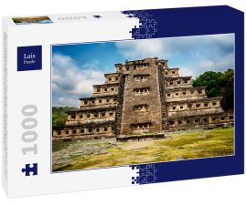 Lais Puzzle - Pyramide De Los Nidos in Tajín, Veracruz Mexiko. Sie hat 365 Fenster, die als Sonnenkalender dienten, und einen Tempel auf der Spitze. Der Stamm der Totonacas lebte früher in diesem schönen Pyramidenkomplex - 1.000 Teile