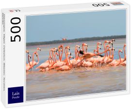 Lais Puzzle - Flamingos, Vögel, Celestun, Wasser, Yucatan, Mexiko - 500 Teile