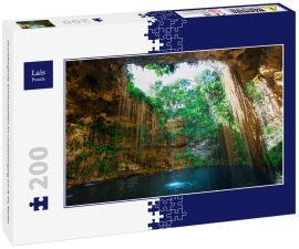 Lais Puzzle - Durchdringende Sonnenstrahlen am Cenoteneingang von Ik-Kil, Mexiko - 200 Teile