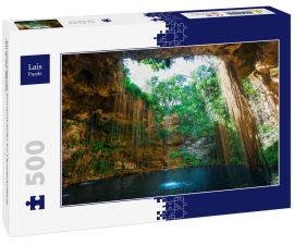 Lais Puzzle - Durchdringende Sonnenstrahlen am Cenoteneingang von Ik-Kil, Mexiko - 500 Teile