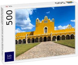 Lais Puzzle - Kirche und Kloster in Izamal, Yucatan, Mexiko, spanische Kolonialstadt Gelb, Convento de San Antonio auf der Halbinsel Yucatan - 500 Teile