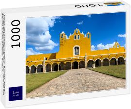 Lais Puzzle - Kirche und Kloster in Izamal, Yucatan, Mexiko, spanische Kolonialstadt Gelb, Convento de San Antonio auf der Halbinsel Yucatan - 1.000 Teile
