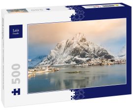 Lais Puzzle - Reine, Lofoten Inseln, Norwegen. Winteransicht bei Sonnenaufgang - 500 Teile