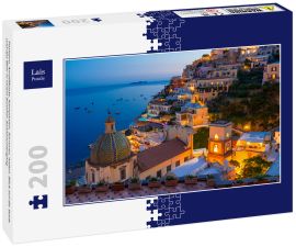 Lais Puzzle - Positano, Amalfiküste, Kampanien, Sorrento, Italien. Blick auf die Stadt und das Meer in einem Sommer Sonnenuntergang - 200 Teile