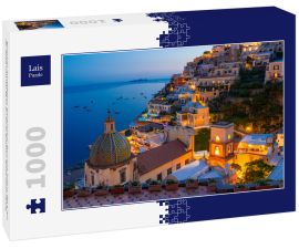 Lais Puzzle - Positano, Amalfiküste, Kampanien, Sorrento, Italien. Blick auf die Stadt und das Meer in einem Sommer Sonnenuntergang - 1.000 Teile