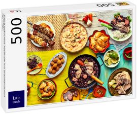 Lais Puzzle - Frisch gekochtes Festmahl mit brasilianischen Gerichten - 500 Teile
