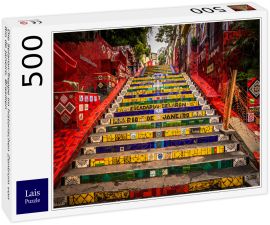 Lais Puzzle - Die Selaron-Treppe im historischen Zentrum von Rio de Janeiro, Brasilien - 500 Teile