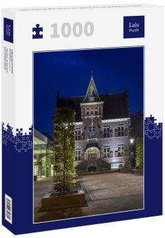 Lais Puzzle - Rathaus, Veendam bei Nacht, Dämmerung, Niederlande - 1.000 Teile
