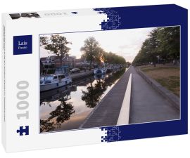 Lais Puzzle - Abendstimmung an einem Kanal in Stadskanaal, Niederlande - 1.000 Teile